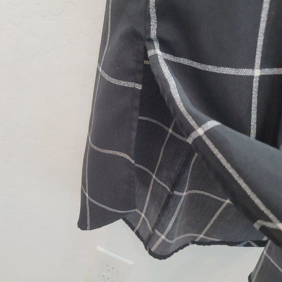 💕 Bailey Blue Black & White Short Sleeve Plaid/ Check Dress Women's Size Small - Picture 5 of 11